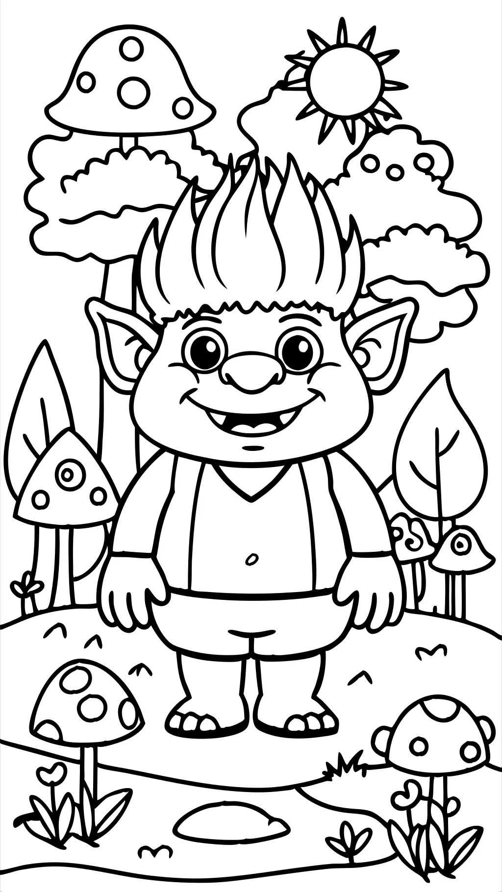 trolls coloring pages printable free